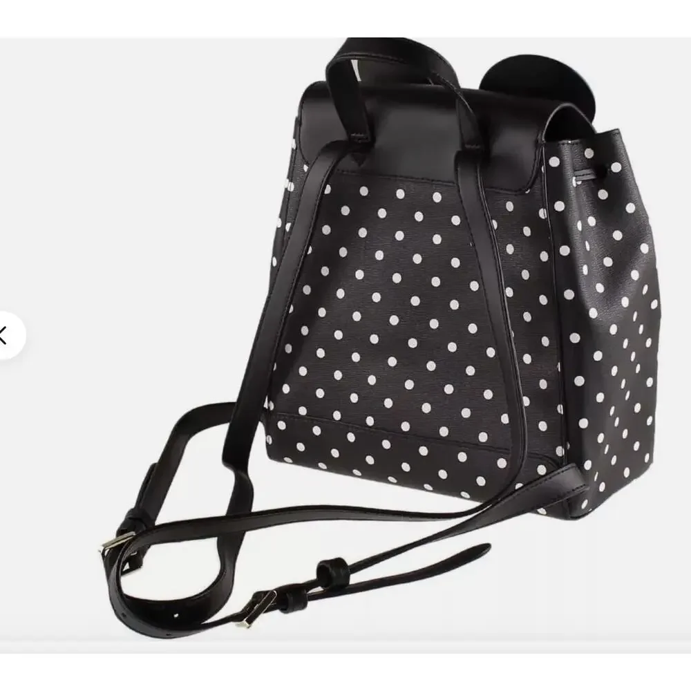Kate Spade Minnie Mouse Polka Dot Backpack with Red Bow – New $379